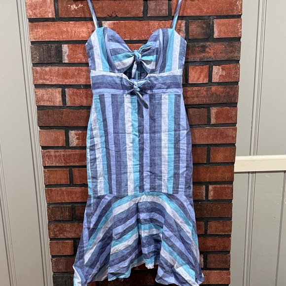 Karina Grimaldi Dresses & Skirts - karina grimaldi Striped Blue and White Dress